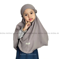 1 - 7 tahun Bergo Karet Anak Crinkle Airflow Premium I Jilbab instan Anak Crinkle I Bergo Karet Anak