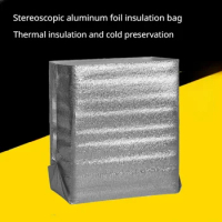 Stereoscopic Aluminum Foil Insulation Bag Disposable Thickened Food Delivery Bags Seafood Preservation Cold Insulation Packet