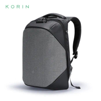 KORIN Anti-Cut Anti-Theft Waterproof Smart Backpack Laptop Bag for Men with USB Charging Port Travel Casual Daypack for Business