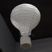 1pc 25/30/35/40cm white Hot Air Balloon Paper Lantern Lampshade Ceiling Light Christmas Wedding Party Bar Hanging DIY Decoration