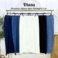 SKIRT JEANS PEREMPUAN PLUS SIZE MURAH WOMEN MUSLIMAH DIANA JEANS SKIRT ( 4696 )