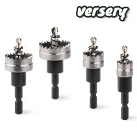 Versery 12-60Mm HSS-4341 Hole Saw With Hex Shank High Speed Steel Drill Bit Set For Thin Metal Stain