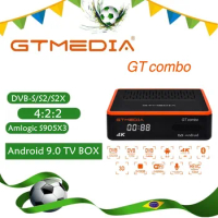 GTMEDIA GTCOMBO Satellite Receiver DVB-S2X/T2/C android TV BOX 4K Ultra 4K Dual WiFi 2.4/5 GHz Receiver Sat DVB Finder Smart BOX