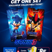 Collectible Ticket Sonic The Hedgehog 3 OFFICIAL CGV