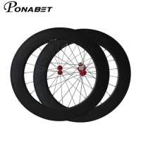 PONABET Free shipping Only 1490g Ultra Light carbon wheels 23mm width 88mm tubular carbon bike wheelset