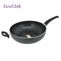 EuroCook EC21432W MARBLE 雲石紋易潔單柄炒鑊 32cm 香港行貨 