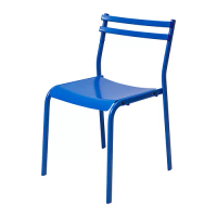 GENESÖN 餐椅, 金屬/藍色, 50 公分