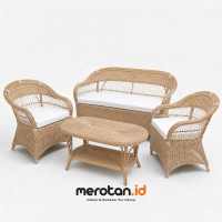 MEROTAN ID - Set Kursi Tamu Rotan Alam / Kursi Santai Rotan / Sofa Tamu Rotan