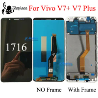 Black/White 6.0 inch For BBK Vivo V7+ / Vivo V7 Plus LCD Display Touch Screen Display Glass Digitizer Assembly / With Frame