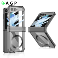 Z Flip 5 Case Magnetic Transparent Clear Magsafe Shockproof for Samsung Galaxy Z Flip 5 4 Case Flip4 Flip5 5G Cover