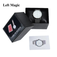 Magic Card Watch This (Card+Watch Set) Magic Tricks Card Change to Watch Close Up Street Illusion Gimmick Mentalism Puzzle Toy