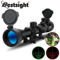 3-9x40 Hunting Riflescope Optical Scope Green Red Illuminated 11/20mm Rail for Air Rifle Optics Hunting Airsoft Sniper Scopes