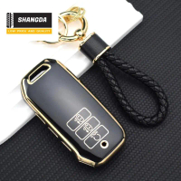 Pemegang Fob Cangkang Kunci Tepi Emas TPU, GSD, Untuk Kia Sorento MQ4 2020 / 2021 / 2022 EV6 / K8 / 