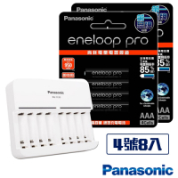 Panasonic eneloop 智控型8槽充電4號電池組（BQCC63+pro 4號8入）