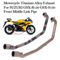For SUZUKI GSX-R150 GSX-S150 GSX150R GSXR Motorcycle Titanium Alloy Exhaust Modified Motor Escape Muffler Front Middle Link Pipe