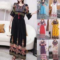 Đầm Dài Bohemian Mùa Hè, Đầm Maxi Xòe Rộng, Váy Đi Biển Du Lịch Thái Lan, Hàng Mới Về Gợi Cảm