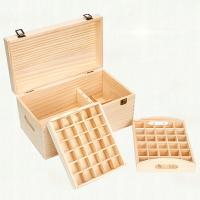 精油收納盒 實木多特瑞精油收納盒便攜鬆木雙層高檔裝精油瓶木盒子木製包裝盒【MJ18149】