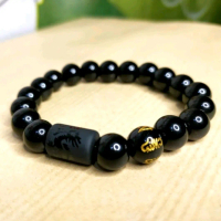 Gelang Xio Cakra Naga Hitam Keberuntungan & Kesehatan Pria Wanita Asli gelang giok china