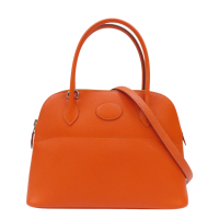 【二手名牌BRAND OFF】HERMES 愛馬仕 橘色 Epsom牛皮 Bolide 27 兩用包 T刻