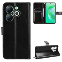 For Infinix Smart 8 Luxury Leather Flip Wallet Phone Case For Infinix Smart 8 X6525 Case Stand Function Card Holder