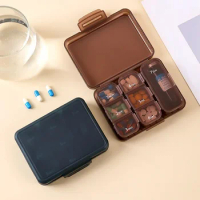 Portable Moisture-proof 7 Days Pill Box Seal Separate Division Travel Pill Organizer Dustproof Pill Case Medicine Container Case