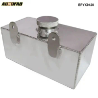 Universal 2 Litre Alloy Intercooler Water Spray Tank Bottle &amp; Cap Kit Track Car EPYX9420