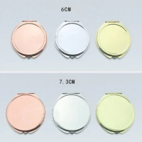 Round Gold/Rose gold Compact Makeup Mirror Pretty Compact Mirror Pretty Ladies Handbag Mirrors