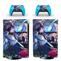 Genshin Impact PS5 Disc Skin Sticker Protector Decal Cover for Console Controller PS5 Disk Skin Sticker Vinyl