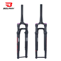 BOLANY Road Bicycles Fork Magnesium Alloy Air Suspension 700C 100mm Bike Fork Lockout for Cycling Accessories