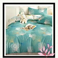 Sprei Katun Motif Daun Bunga Hijau Toscs Karet