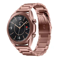 Watch Bands Compatible with Samsung Galaxy Watch 3 Band 41mm Bronze Stainless Steel Metal Strap Accessories，With strap tools