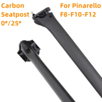 Carbon Seatpost 340mm 0/25 Degree For Pinarello F8/F10/F12 Frame Oval 1K Carbon Road Seat Post Ultralight Bicycle Saddle Tube