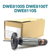 AC220-240V Armature Rotor for Dewalt DWE8100S DWE8100T DWE8110S Power Tools Angle Grinder Anchor Replacement Accessories N191434