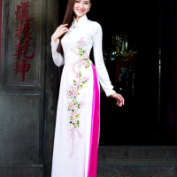 Customized aodai vietnam clothing cheongsam aodai vietnam dress vietnamese traditionally dress cheongsam modern women ao-dai