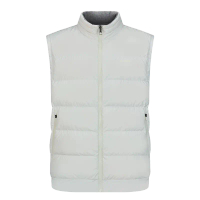【K-SWISS】DOWN VEST 男士 雙面羽絨背心 淺花灰 1010811-144-2XL