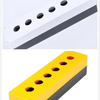 1PCS 22mm Hole Six Push Button Switch Holder Control Box Case White/Yellow Black