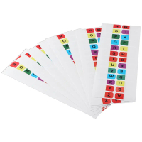 bythe 8 helai A-Z Tab melekat Abjad Pelekat sendiri Tab buku Pelbagai warna 208PCS Penanda halaman B