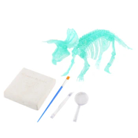 3D Dinosaur Fossil Digging Kit Archeology Dinosaur Skeleton Science Toy Gift Dinosaur Fossil Digging Kit-Triceratops