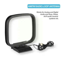 Mini Universal FM/AM Loop Antenna For Sony Sharp Chaine Stereo Systems Receiver Connector AV Receiver Q7G4