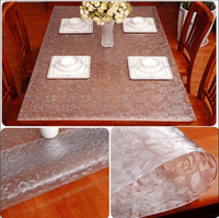 50cm寬50*90軟玻璃PVC桌布防水防燙餐桌墊茶幾墊透明磨砂水晶板