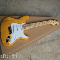 New Arrival made in usa 6 string nature wood Electric Guitar