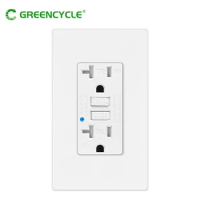 GFCI Outlet Receptacle 15/20A GFCI Replacement Power Socket Weather Resistant White Electrical Outle