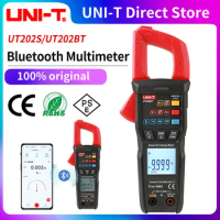 UNI-T New Digital Clamp Meter UT202S UT202BT Bluetooth Connection 600A AC/DC Current Voltage 9999 Counts TRMS NCV Ammeter Tester