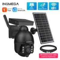 INQMEGA Outdoor Tuya Solar Camera 4G SIM / WIFI Wireless Security Detachable Solar Cam CCTV Video Surveillance Smart Monitor
