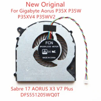 New Original Laptop CPU Cooling fans For Gigabyte Aorus P35X P35XW P35XV4 P35WV2 Fan Sabre 17 AORUS X3 V7 Plus DFS551205WQ0T