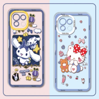 Cute Cartton Case For Xiaomi Mi 11 Lite Mi11 Lite 5G NE Phone Cover Kuromi My Melody Rabbit Soft Clear TPU Coque For Mi 11 Lite