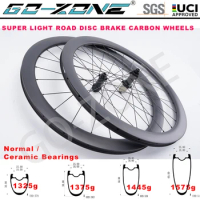 1325g Carbon Road Disc Wheels 700c Super Light GOZONE R260D Normal / Ceramic Bearings UCI Approved Road Wheelset