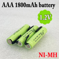 1.2V 1800mAh AAA Rechargeable Battery Cell, with Solder Tabs for Philips Braun Electric Shaver, Razor, Toothbrush