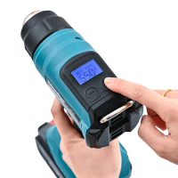 18V Cordless Heat Gun Shrink Wrapping Tool Hot Air Gun Air Dryer Soldering Thermal Blower with LED display