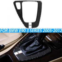 Carbon Fiber For BMW E90 E92 3 Series 2005-2012 Car Gear Shift Panel Sticker M Performance Trim Decals Interior Accessories
